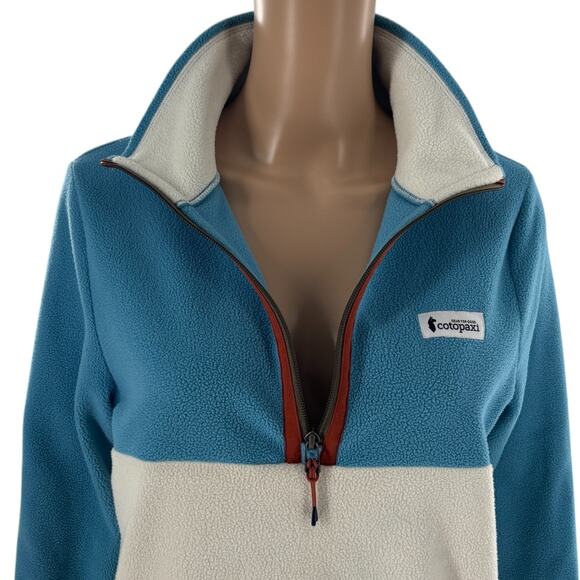 Cotopaxi River Blue Bone White Amado Quarter Zip Fleece Pullover - Picture 7 of 11